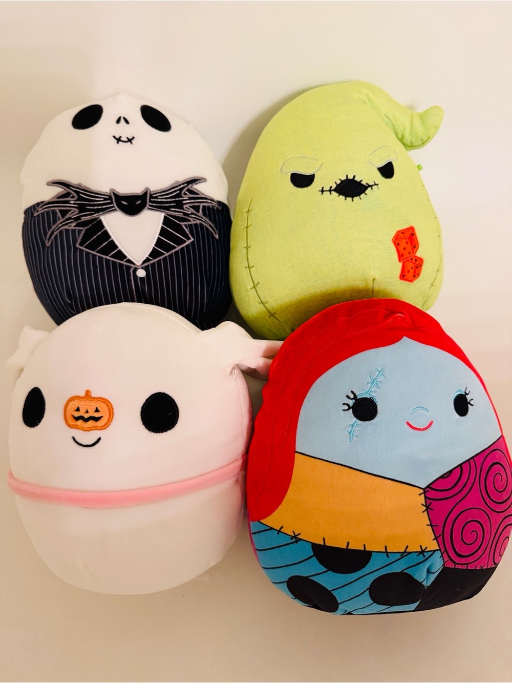 Squishmallow 8" The Nightmare Before Christmas Jack Sally Zero Oogie Boogie Set